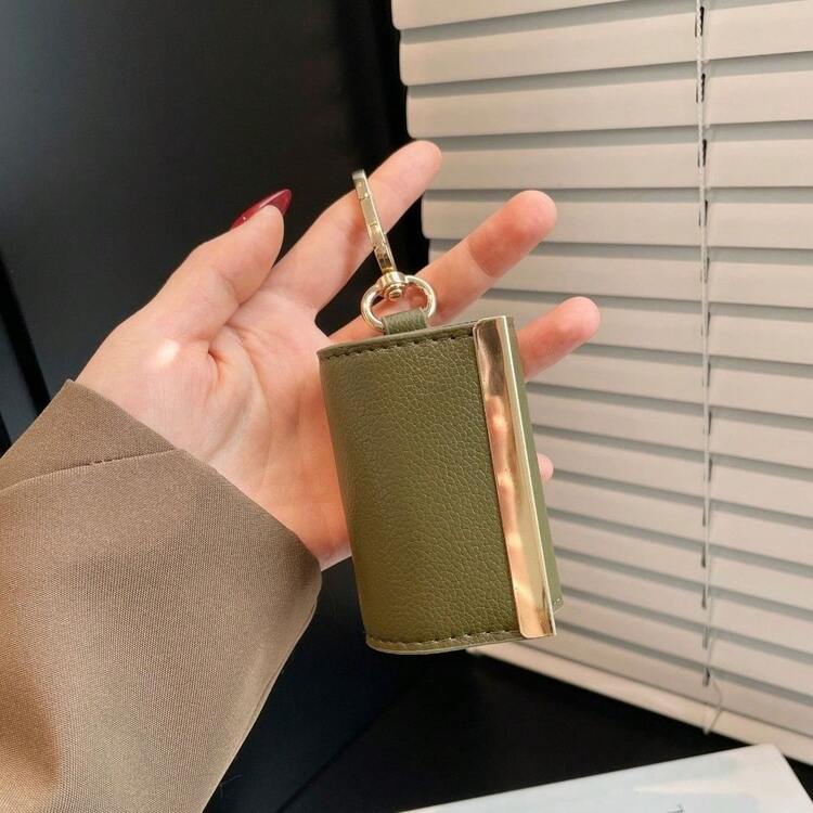 可重複使用迷你鑰匙圈購物袋，輕量可折疊大容量可擴展購物袋附鑰匙環 - 查看 4