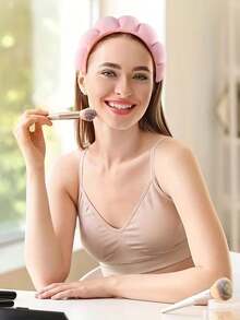 3pcs Women's Cloud-Shaped Headbands - Comfortable Elastic, Suitable For Skincare And Makeup - Washable Polyester Fiber Hairbands - Multicolor - View 3