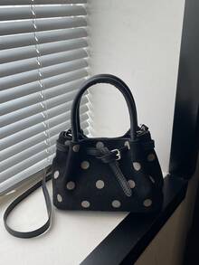This Stylish Polka Dot Cute Bucket Bag Can Easily Hold Everyday Essentials And Is Suitable For Various Styles And Occasions. - Multicolor - View 7