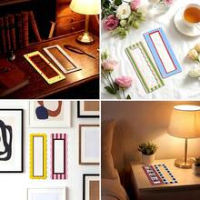 8-Pack Magnetic Photo Frame Set, Refrigerator Magnets Photo Frames, Colorful Vintage Style Vertical Photo Frames, For Refrigerator, Kitchen, And Home Decor - Multicolor - View 8