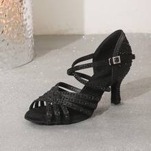 1 Pair Solid Color Punk Artificial Crystal Webbing Party All Season - Black - View 7