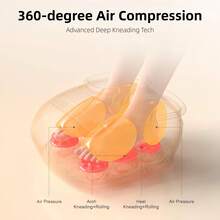 LUYAO Household Constant Temperature Foot Massage Machine, Multi-Mode Kneading & Squeezing Combination, 3-Level Adjustable Temperature, Auto Shut-Off Timer, Daily Home Foot Care Tool - Black - View 8