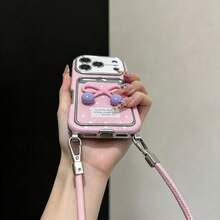 1PC New 3D Cherry Phone Case Pink Polka Dot Card Holder Lanyard Shockproof Cover Fresh Style Girly Best Friend Design Compatible With IPhone18ProMax/18Pro/17ProMax/17Pro/17/16ProMax/16Pro/16/15ProMax/15Pro/15/14ProMax/14Pro/14/13ProMax/13Pro/13/12ProMax/12Pro/12/11ProMax/11Pro/11 - Multicolor - View 3