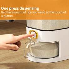 1/4Pcs 2.5L/5L/10L Optional Press‑Type Grain Dispenser, Moisture‑Proof Multi‑Grid Sealed Storage Jar with Transparent Window, Household Pantry Organizer for Rice Beans Millet Dry Groceries - Ver 7