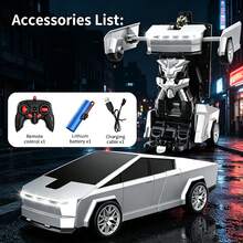Mainan Mobil Stunt Elektrik Polisi Realistis dengan Kontrol Jarak Jauh, Robot Transformasi Sekali Klik, RC Fungsi Penuh 2.4GHz, Efek Lampu dan Suara Realistis, Drift Rotasi 360°, Tahan Lama, Cocok Sebagai Hadiah untuk Anak Laki-Laki dan Perempuan Usia 6 Tahun ke Atas, Baterai Kontrol Jarak Jauh Tidak Termasuk - MultiWarna - View 14
