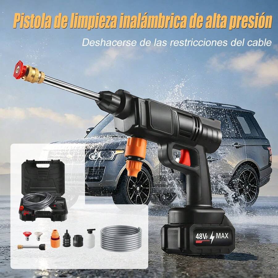 Portable Electric Car Washer - Classic Black - View 1