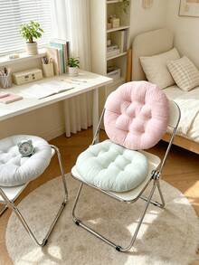 1PC Ultra‑Soft Seat Cushion With Lumbar Support, Non‑Slip Backrest Pad For Office, Patio & Dining Chairs, Comfort Seat Pad Ideal For Elderly, Office Workers, Students, Perfect Back‑To‑School & Christmas Gift For Home Desk Use - Ins-style Solid Color Macaron Seat Cushion - View 7