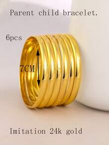 6pcs Bling Bling Exquisite Shiny Unique Design Minimalist Elegant Bestselling Stackable Bangle Bracelets - Multicolor - View 6