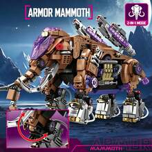 1354Pcs Mammoth‑Themed Micro Mini Building Blocks, Bagged 3D Assembly Toy, 2‑In‑1 Transformable Set: Mammoth, Skull, Rose Cross, Elk. For Block Lovers, Boost Imagination & Spatial Thinking, Home Decor, Birthday & Unique Souvenir Model - Multicolor(Bag) - View 3