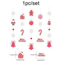 Christmas Party Decoration Wall Hanging, Holiday Celebration Pom Pom Garland, Elderly Christmas Tree Snowman Pendant - Christmas - View 5