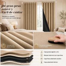 HOGAR YUME Curtains - Beige - View 5