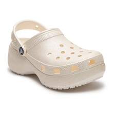 Crocs Women's Classic Glitter Cloud Clog Sandals - White - View 3