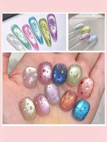 BORN PRETTY 3件組 10ml 水滴凝膠美甲套組 光澤凝膠指甲油 自動成型水滴效果 DIY 家用美甲 - 彩色 - 查看 7