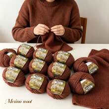 10-Pack, 500g, Premium Imitation Knitted Yarn, Soft, Breathable, Non-Fading, Vibrant Hand-Knitting Yarn For Sweaters, Vests, Coats, Scarves, Hats, Shawls And More - Wool 10 Balls [500g] - View 2