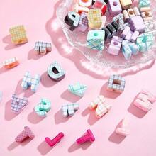 18/38/58 Random Acrylic Letter Beads, Large Grid Letter Beads, Suitable For Keychains, Bag Charms, Mobile Phone Chains, Bracelets, Etc. - Assorted Colors - View 5