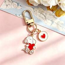 SNOOPY 2pcs Creative Cute Cartoon Metal Keychain, Personalized Cartoon Peripheral, Couple Backpack Decoration Pendant, Handbag Charm - Multicolor - View 12