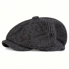 1pc Men's Herringbone Newsboy Cap, Outdoor Casual Hat Suitable For Spring And Autumn Travel, Beach Party - Multicolor - View 13