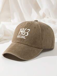 1pc Vintage 1963 Original Hat | Retro Washed Polyester Printed Dad Cap | Humorous Birthday Milestone Gift For Dad, Born In 1963 Keepsake Hat - A - View 14