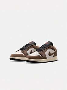 Teenager AIR JORDAN 1 LOW (GS) Casual Shoes Low-Top 553560-200 - Mocha Brown - View 4