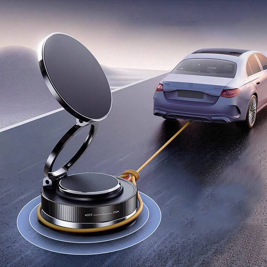حامل هاتف سيارة قابل للدوران 360° مع كوب شفط سيليكون - يناسب لوحة القيادة والزجاج الأمامي، شفط فراغي قوي، سهل التركيب، ذراع قابل للتعديل، متوافق مع الهواتف من 3.5-6 بوصة، مادة ABS، للملاحة - أنماط عشوائية - مشاهدة 1