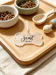 1pc Personalized Pet Name/Photo Decoration Board, Creative Dog Commemorative Pendant, Pet Christmas Tree Decoration, Suitable For Christmas, Birthdays, Pet Commemoration, Home Decoration, Pet Enthusiast Gifts, And Holiday Celebrations - Multicolor - View 6
