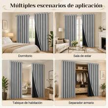 HOGAR YUME Curtains - Light Grey - View 7