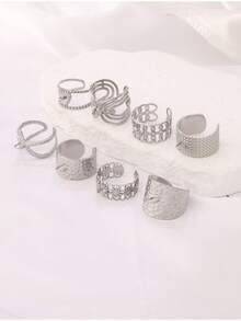 2pcs Stainless Steel Open Rings Findings Silver Gold Color Wide Round Chain Ring Base For DIY Rings Jewelry Making Accessories - DIY Ring - View 5