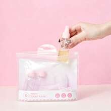 Miniso 6‑Pcs Travel Refillable Bottle Set, Dispensing Bottles,Portable Cosmetic Liquid Containers Spray Bottle Squeeze Bottles For Shampoo Lotion Toiletries Airport Trip - View 2