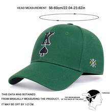1 buah Topi Baseball Pria dengan Bordir Huruf K dan Hati, Dapat Diatur Ukurannya, Pelindung Matahari, Cocok untuk Perjalanan Luar Ruangan Musim Semi/Musim Gugur, Pantai, Pesta - Hijau - View 2