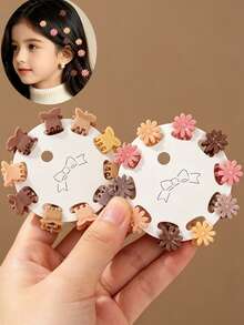 Mini Hair Clips 10/20/30pcs Set, Colorful Hair Clips, Shiny Small Claw Clips, Bangs Clips, Hair Accessories, Ponytail Claw Clips (Random Color) - Multicolor - View 2