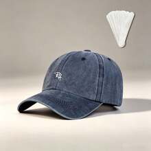 1pc Women's RH Embroidered Washed Baseball Cap, Fashionable Adjustable Sun Protection Casual Hat, Suitable For All Seasons, Daily And Sports - Multicolor - View 12