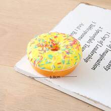 1 buah Mainan Remas Mobil Donat Realistis dengan Pantulan Lambat untuk Meredakan Stres, Warna-warni, Jarum Permen, Magnet Donat, Pengiriman Acak - MultiWarna - View 4