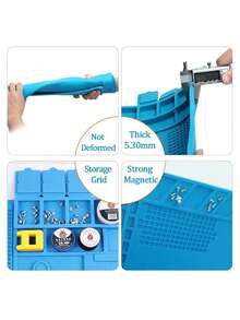 1pc Heat-Resistant Insulated Silicone Soldering Mat, Electronic Repair Workstation Pad, Anti-Static Phone Mat, Essential Tool For Electronics Enthusiasts, Suitable For Soldering Iron, Workbench, Phone, Laptop, Tablet, PC, Camera Repair Tools - A - View 7