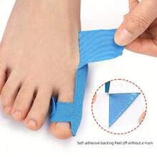 2/36/44pcs Elastic Bandage Toe Protection Tape, Breathable, Pre-Cut Elastic Toe Protection Tape For Men And Women (Suitable For Sports And Toe Protection), Provides Toe Protection And Comfortable Experience - Blue - View 4