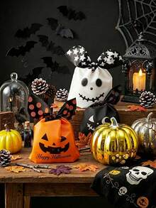 50 buah Kantong Permen Plastik Halloween, Kantong Hadiah Telinga Kelinci Selamat Halloween, Perlengkapan Pesta Halloween (Tidak Disarankan Untuk Menyimpan Permen Tanpa Pembungkus) - beraneka warna - View 9