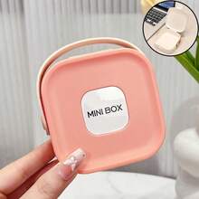 Mini Storage Boxes With Straps, A 5-Piece Set Of Square Storage Boxes, Ideal For Data Cables, Accessories, Jewellery, Earrings And Small Trinkets; Portable Storage Boxes For Travel And The Office - View 3