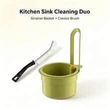 1/2pcs Hanging Sink Food Strainer Basket Set With Crevice Cleaning Brush, Press‑To‑Empty Kitchen Drain Residue Filter Catcher For Leftovers Fruit Vegetable - Multi-color - View 2