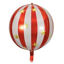 2pcs 22 Inch 4D Striped Star & 3D Round Foil Balloons, Birthday Party Decorations, Suitable For 1st Birthday Party Scene Decor - Star and Stripe Balloons - View 8