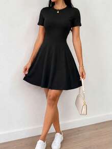 Women Short Dresses - Black - View 1
