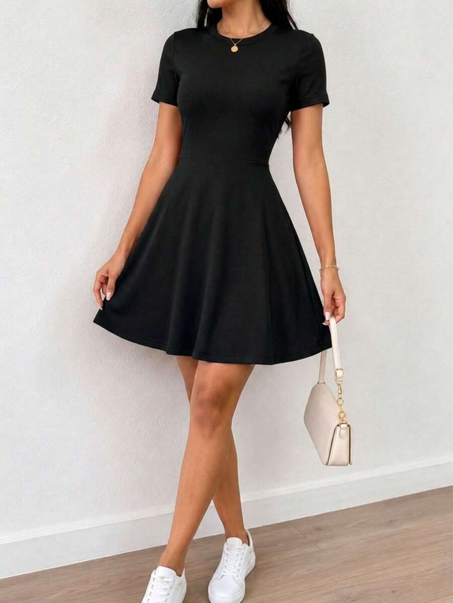 Women Short Dresses - Black - View 1