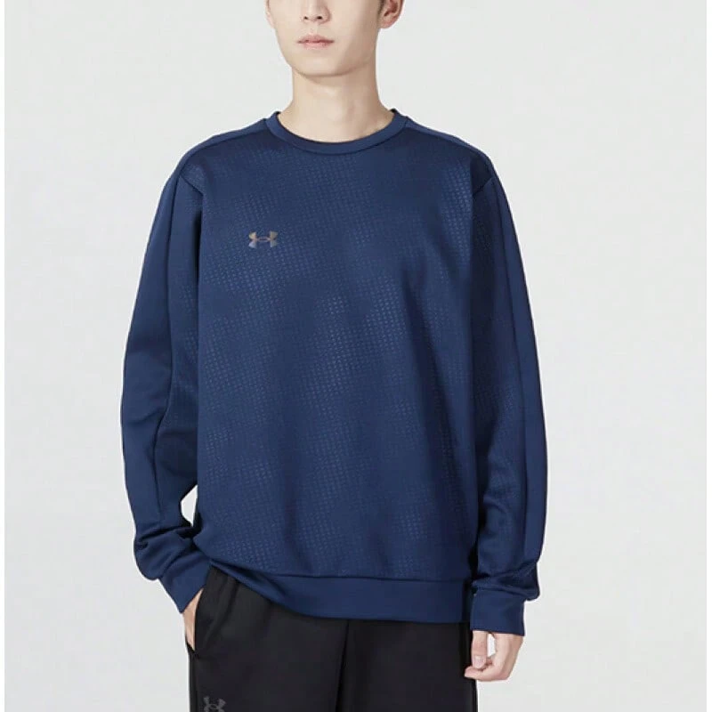 Under Armour Men's Warm Pullover Casual Sports Fitness Crew Neck Sweatshirt - College Blue - View 1