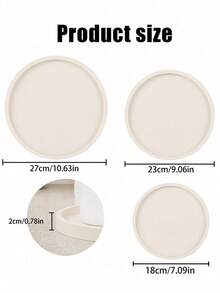 Round Silicone Vanity Tray, Decorative Organizer Tray For Bathroom Counter, Coffee Table, Kitchen Sink And Dresser - Multicolor - View 7