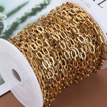 1m Fashionable Stainless Steel Square Frame Chunky Chain, Suitable For Handmade DIY Necklace, Bracelet, Jewelry Accessories Chain Supplies - Chain - View 6
