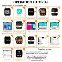 1pc Unisex Smart Watch, 1.83" Full Screen Touch, 180mAh Battery, Call/Answer Phone, Pedometer, Calorie, Sports Tracking, Alarm, Call/Message Notification; Multi-Function Sports Smart Watch, Compatible With Android And IOS - Multicolor - View 10