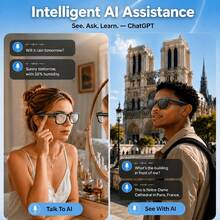 AI Smart Audio Glasses, Open-Ear Stereo, Supports Wireless Calls, Music Playback And Voice Assistant, Lightweight TR90 Frame, Unisex, Perfect For Driving, Travel, Work, Sports And Daily Use, Ideal Gift For Birthdays And Holidays - View 3