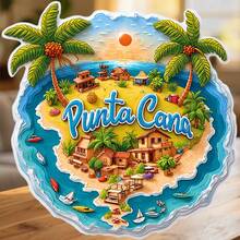 Punta Cana Island Escape Where The Palm Breeze And Gentle Waves Sing A Caribbean Lullaby Keepsake For All Metal Surfaces Throughout The Home - A - View 1