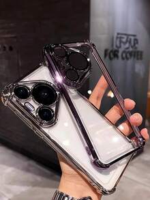 MewTrek 奢華電鍍透明手機殼，新款時尚矽膠防震保護軟殼，適用於 iPhone、Galaxy、Honor Reno，男女通用 2026 - 紫色 - 查看 7