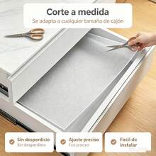 1 Rollo, Revestimiento de gabinete, Adecuado para gabinetes, cajones y refrigeradores, Fácil de limpiar, Impermeable, a prueba de aceite, a prueba de humedad, a prueba de polvo, Almohadilla para encimera de cocina, Organizador de cajones de muebles, Decoración del hogar, Almacenamiento para fiestas y Navidad - A - Ver 8