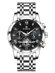 Foxbox LIGE Women's Watch Top Brand Stainless Steel Sports Quartz Watch With Calendar Waterproof Chronograph Arabic Numerals - Silver - View 19