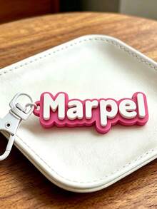 Customized Personalized Name Letter Keychain, Anti-Lost Name Tag, Suitable For Backpacks, Luggage, Water Bottles Customized Key Ring Accessories, Women's Birthday Gift - Multicolor - View 10